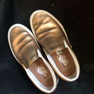 Vans Rose Gold Slip Ons